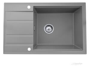 Gamma Modern 8010, 1 rekeszes gránit mosogató 800x500x210 mm, szürke, GMA-ZM-8010-G