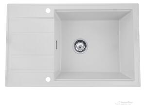 Gamma Modern 8010, 1 rekeszes gránit mosogató 800x500x210 mm, fehér, GMA-ZM-8010-WH