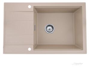 Gamma Modern 8010, 1 rekeszes gránit mosogató 800x500x210 mm, bézs, GMA-ZM-8010-B