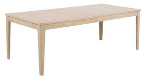 Asztal Oakland 282, Fehérített tölgy, 75x100x220cm, Természetes fa furnér, Laminált forgácslap, Váz anyaga