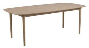 Asztal Oakland 552, Világos tölgy, 75x100x210cm, Közepes sűrűségű farostlemez, Természetes fa furnér, Váz anyaga, Tölgy