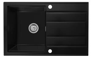 Gamma Modern 8050, 1 rekeszes gránit mosogató 790x500x210 mm, fekete, GMA-ZM-8050-BK