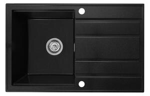 Gamma Modern 8050, 1 rekeszes gránit mosogató 790x500x210 mm, fekete pettyes, GMA-ZM-8050-BP