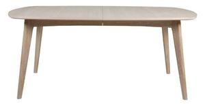Asztal Oakland A110, Fényes fa, 76x102x180cm, Közepes sűrűségű farostlemez, Természetes fa furnér, Váz anyaga