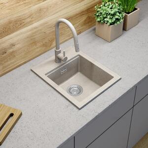 Gamma Modern 4050, 1 rekeszes gránit mosogató 400x500x180 mm, bézs, GMA-ZM-4050-B