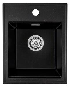 Gamma Modern 4050, 1 rekeszes gránit mosogató 400x500x180 mm, fekete arany pöttyökkel, GMA-ZM-4050-GD