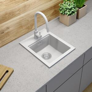 Gamma Modern 4050, 1 rekeszes gránit mosogató 400x500x180 mm, fehér, GMA-ZM-4050-WH