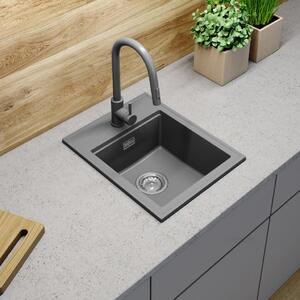 Gamma Modern 4050, 1 rekeszes gránit mosogató 400x500x180 mm, szürke, GMA-ZM-4050-G