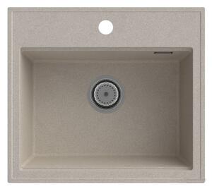 Gamma Modern 5055, 1 rekeszes gránit mosogató 560x500x210 mm, bézs, GMA-ZM-55-B