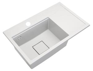 Gamma Quadro 8151, 1 rekeszes gránit mosogató 800x500x220 mm, fehér, GMA-ZLE000183
