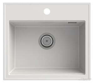 Gamma Modern 5055, 1 rekeszes gránit mosogató 560x500x210 mm, fehér, GMA-ZM-55-WH