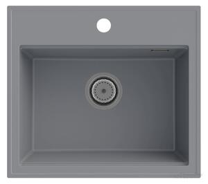 Gamma Modern 5055, 1 rekeszes gránit mosogató 560x500x210 mm, szürke, GMA-ZM-55-G