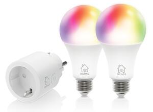 Deltaco SH-KIT01 Starter-Kit 1x Okos konnektor + 2x E27 RGB izzó
