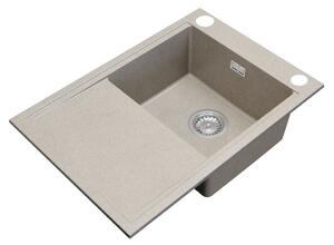 Gamma Design 7050, 1 rekeszes gránit mosogató 700x480x205 mm, bézs, GMA-ZLE000126
