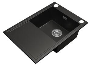Gamma Design 7050, 1 rekeszes gránit mosogató 700x480x205 mm, fekete, GMA-ZLE000129