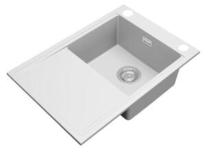 Gamma Design 7050, 1 rekeszes gránit mosogató 700x480x205 mm, fehér, GMA-ZLE000137