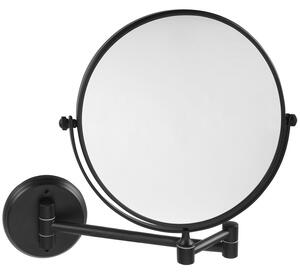Sapho Sapho, X-ROUND BLACK E függesztett kozmetikai tükör, átmérő 200mm, kétoldalas, fekete matt, XR010B