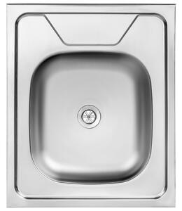 Kuchinox 60, 1 rekeszes rozsdamentes mosogató 500x600x160 mm, acél, LAV-SK6_010T