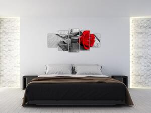 Kép - rózsa, piros virág (150x70cm)