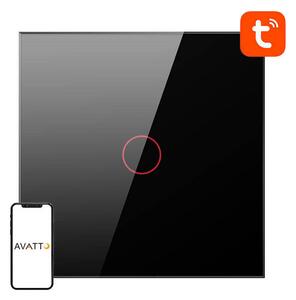 Avatto TS02-EU-B1 Single TUYA Wifi Érintőkapcsoló, fekete