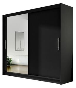 Gardróbszekrény Closico Pallor VI, Laminált forgácslap, 215x180x58cm, Fekete