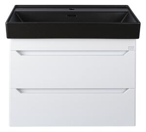 TMP SHARP 80 fali fürdőszobabútor - CeraStyle SHARP FEKETE mosdóval - 80 x 48 cm