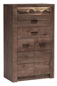 Komód Serfeno 103, Laminált forgácslap, 127x76x42cm, Sötét hamuszürke