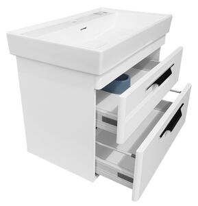 TMP LUX 80 fali fürdőszobabútor - CeraStyle SHARP - 37300 mosdóval - 80 x 48 cm