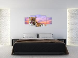Kép - fekvő, tigris (150x70cm)