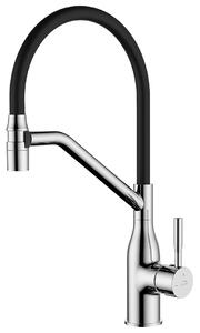Laveo Colina, magas mosogatócsaptelep U-alakú kifolyóval, matt fekete-króm, LAV-BCO_778D