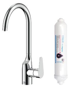 Laveo Claro, magas mosogató csaptelep ivóvízszűrővel, króm, LAV-BAKB098D