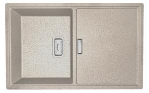 Laveo Tonga, 1 rekeszes gránit mosogató 800x500x190 mm, bézs, LAV-SPT_411Y