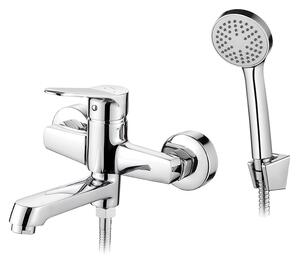 Kuchinox Atez, falra szerelhető kádcsaptelep kézizuhany készlettel, króm, LAV-BTK_011D