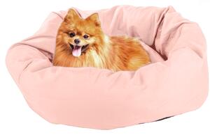 BONENEST rózsaszín plüss kutya/macska ágy 50 cm