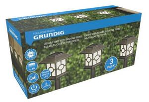 Grundig Solar leszúrható kerti lámpa, 3 db