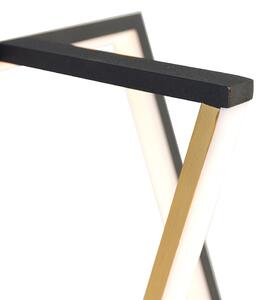 Asztali lámpa fekete, arannyal, LED-del, 3 fokozatban szabályozható Kelvin - Milena színben