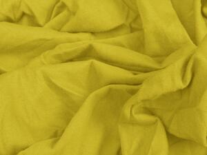 Jersey sárga lepedő 90x200 cm