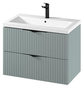 Cersanit Tirso, fali mosdószekrény 794x447x572 mm + kerámia mosdó, matt zöld, S801-540