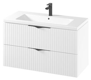 Cersanit Tirso, fali mosdószekrény 994x447x572 mm + kerámia mosdó, matt fehér, S801-542