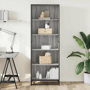 VidaXL szürke sonoma színű szerelt fa könyvespolc 60 x 35 x 170,5 cm