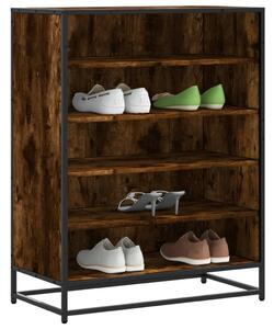 VidaXL füstös tölgy színű szerelt fa és fém cipőszekrény 75x38x97,5 cm