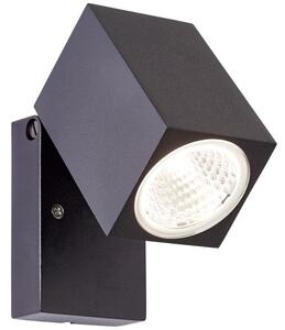 Burk LED kültéri állítható fali spotlámpa fekete, 600lm; IP54 - Brilliant-G90980A06