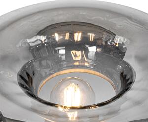 Art Deco asztali lámpa fekete füstüveggel - Ayesha