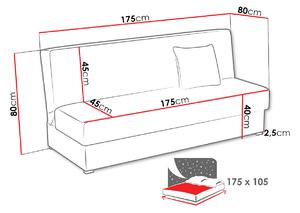 OROPE kinyitható kanapé mindennapi alváshoz - bézs