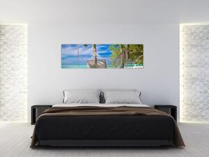 Kép - napozóágyak, a tengerparton (170x50cm)