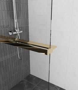 Erga Paris, polc/törölközőtartó zuhanykabinhoz (max. 140 cm), fényes arany, ERG-V02-PARIS-SHELF-GD
