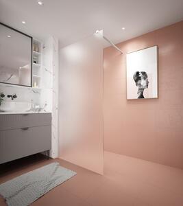 Erga Paris, Beépíthető zuhanyfal 50x200 cm, 8 mm-es matt üveg, fehér profil, ERG-V02-PARIS-050x200-FR-WH