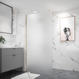 Erga Paris, Beépíthető zuhanykabin 50x200 cm, 8 mm-es matt üveg, arany fényes profil, ERG-V02-PARIS-050x200-FR-GD