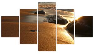 Kép - homokos, tengerpart (125x70cm)