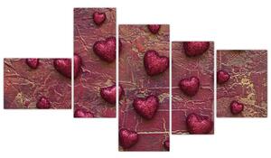 Festészet - szívek (150x85cm)